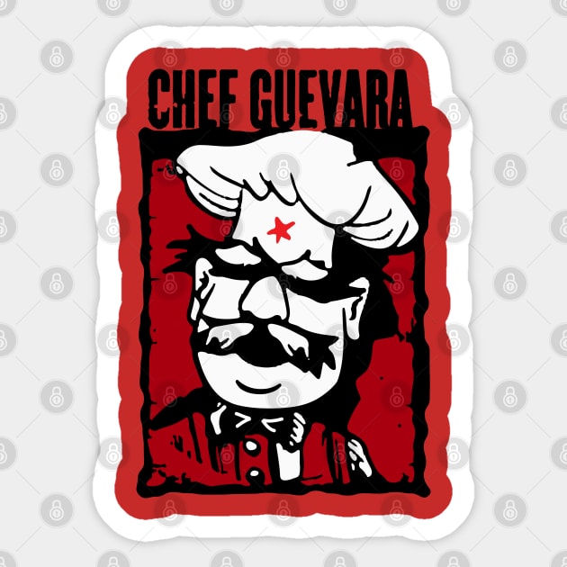 Chef Guevara Sticker by Alema Art